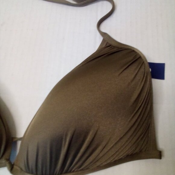 Old Navy Bikini Top Women XL Triangle Swim Padded Cups Brown - Picture 3 of 12